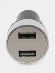 Серый автомобильное зарядное устройство 2USB с дисплеем