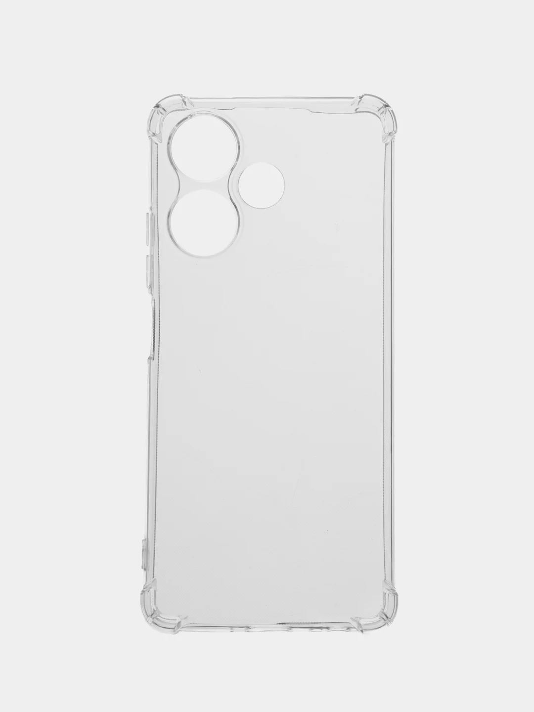 Серебряный чехол для Infinix HOT 30 (Инфиникс Хот 30), прозрачный, силиконовый