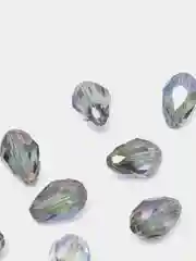 Серый меланж прозрачные бусины, капли, 8 х 11 мм, бисер, вышивание, плетение