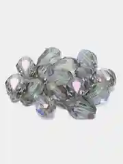 Серый меланж прозрачные бусины, капли, 8 х 11 мм, бисер, вышивание, плетение