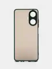Зеленый чехол для Realme C55 матовый, с цветными бортиками