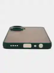Зеленый чехол для Realme C55 матовый, с цветными бортиками