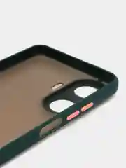 Зеленый чехол для Realme C55 матовый, с цветными бортиками