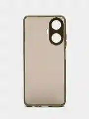 Оливковый чехол для Realme C55 матовый, с цветными бортиками