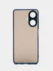 Синий чехол для Realme C55 матовый, с цветными бортиками