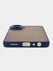 Синий чехол для Realme C55 матовый, с цветными бортиками