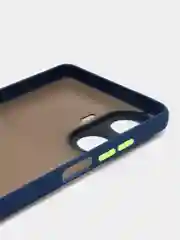Синий чехол для Realme C55 матовый, с цветными бортиками