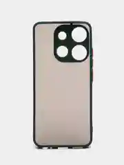 Зеленый чехол для Tecno Spark Go 2023 матовый, с цветными бортиками