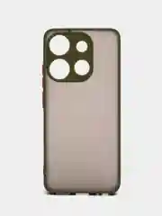 Оливковый чехол для Tecno Spark Go 2023 матовый, с цветными бортиками