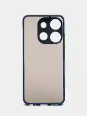 Синий чехол для Tecno Spark Go 2023 матовый, с цветными бортиками