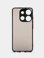 Черный чехол для Tecno Spark Go 2023 матовый, с цветными бортиками