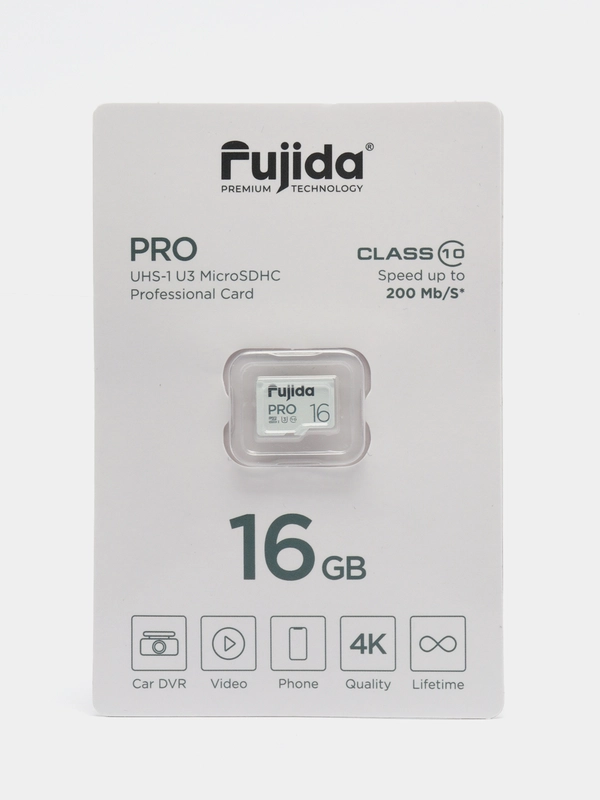 Карта памяти Fujida Pro 16Gb, UHS-I U3, class 10 купить по цене 1490 ...