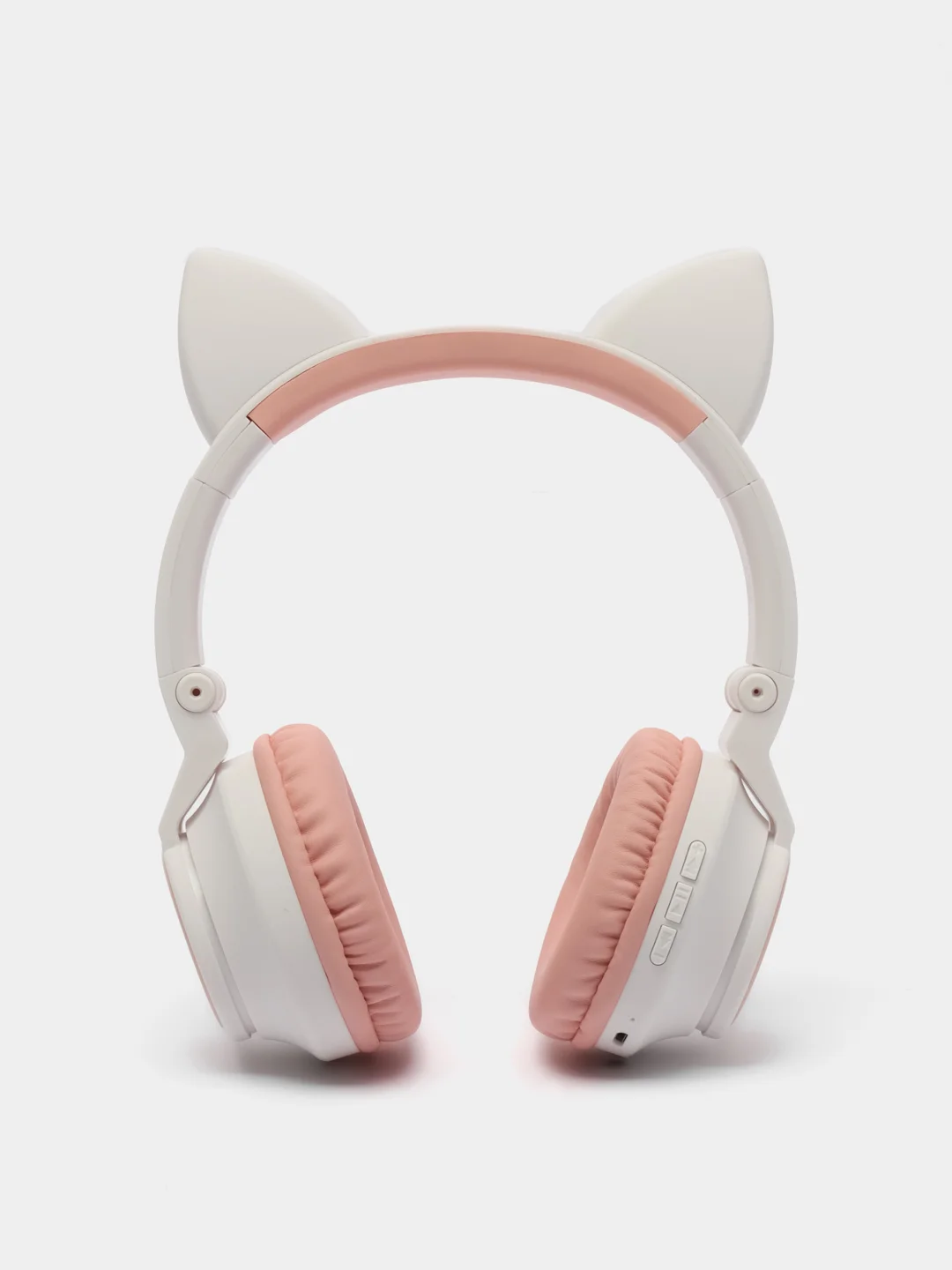 Белый беспроводные светящиеся наушники Borofone BO18 Cat ear, накладные наушники полноразмерные