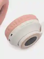 Белый беспроводные светящиеся наушники Borofone BO18 Cat ear, накладные наушники полноразмерные