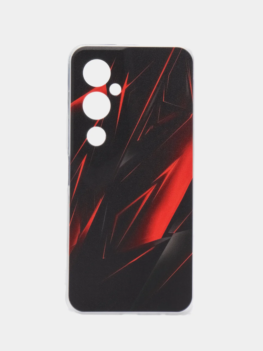 Красный силиконовый чехол на Tecno Pova 4 Pro / Текно Пова 4 Про с рисунком, защита камеры