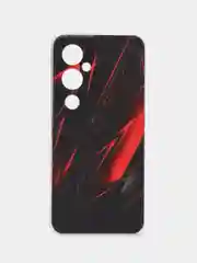 Красный силиконовый чехол на Tecno Pova 4 Pro / Текно Пова 4 Про с рисунком, защита камеры
