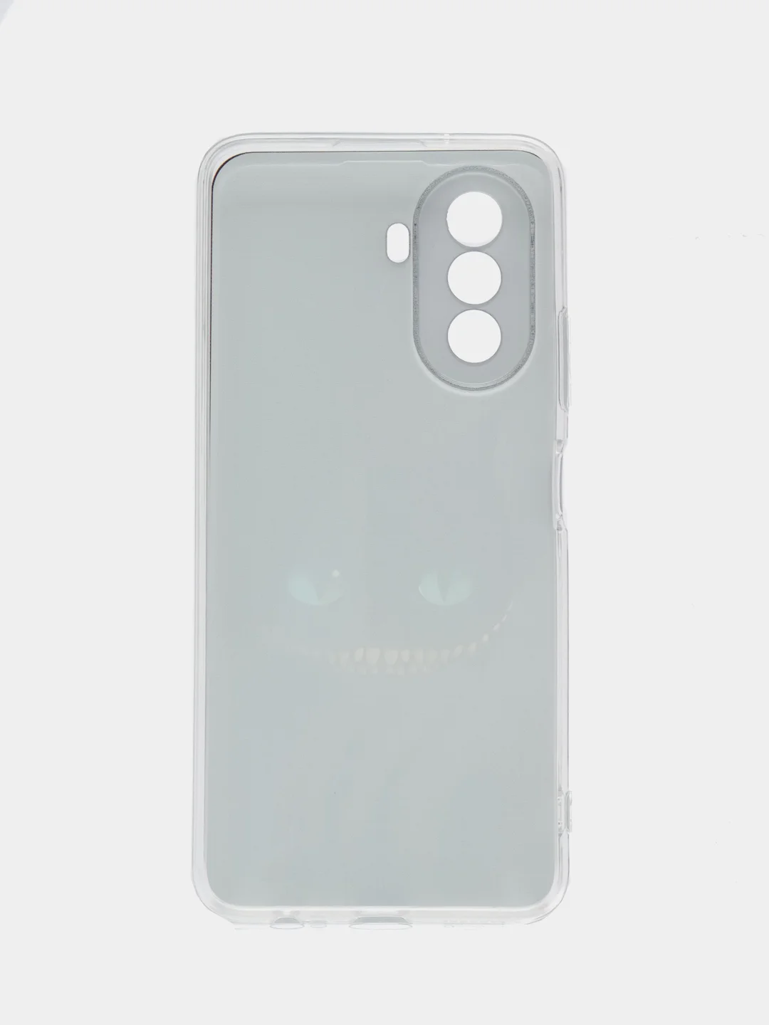 Черный силиконовый чехол на Huawei Nova Y70 / Хуавей Нова Y70, с рисунком, защита камеры