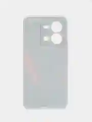 Красный силиконовый чехол на Vivo V25/V25e / Виво V25/V25е прозрачный, с рисунком, защита камеры
