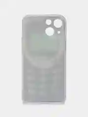 Угольный силиконовый чехол на iPhone 13 mini / Айфон 13 mini, с рисунком, защита камеры