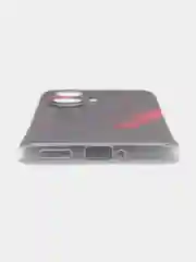 Красный чехол на Realme 10 Pro+ / Реалми 10 Про плюс прозрачный, с рисунком, защита камеры