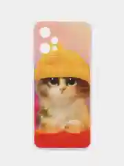 Желтый силиконовый чехол на Realme 9 Pro/9 5G / Реалми 9 Про прозрачный с рисунком, защита камеры