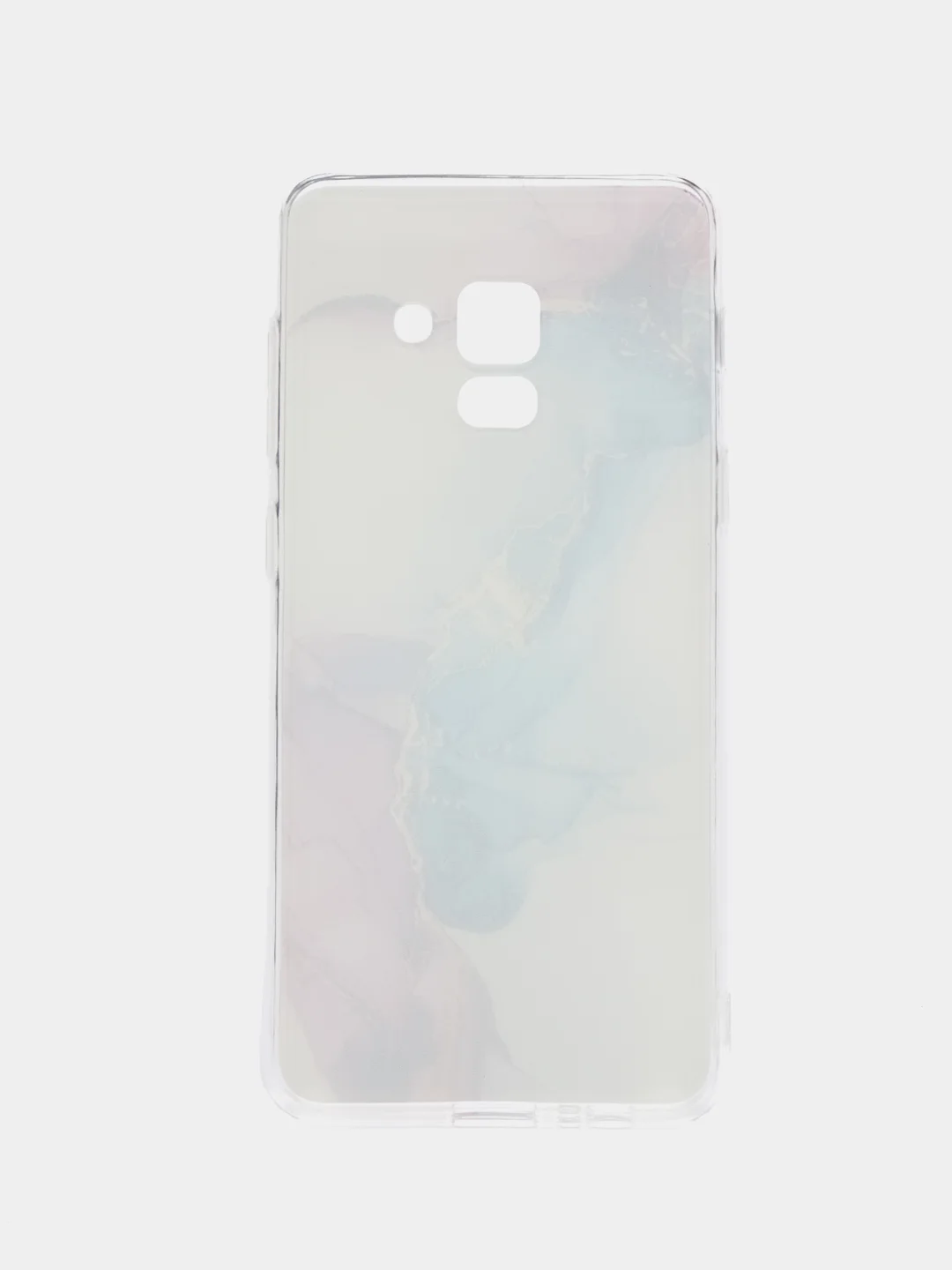 Ледяной силиконовый чехол на Samsung Galaxy A8 2018 / Самсунг A8 2018 с рисунком, защита камеры