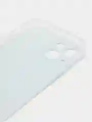 Светло-синий силиконовый чехол на iPhone 13 mini / Айфон 13 mini, с рисунком, защита камеры