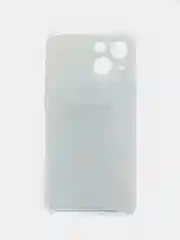 Светло-синий силиконовый чехол на iPhone 13 mini / Айфон 13 mini, с рисунком, защита камеры