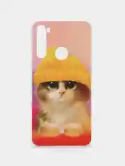 Желтый силиконовый чехол на Xiaomi Redmi Note 8 / Сяоми Редми Нот 8 с рисунком, защита камеры