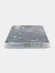 Бирюзовый силиконовый чехол на Realme 9 Pro/9 5G / Реалми 9 Про прозрачный с рисунком, защита камеры