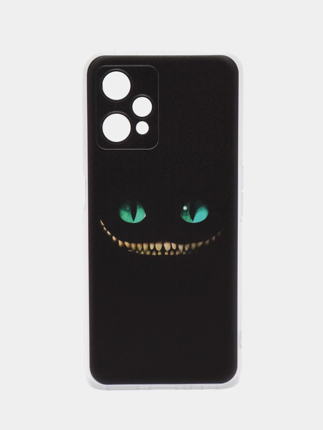 Черный силиконовый чехол на Realme 9 Pro/9 5G / Реалми 9 Про прозрачный с рисунком, защита камеры