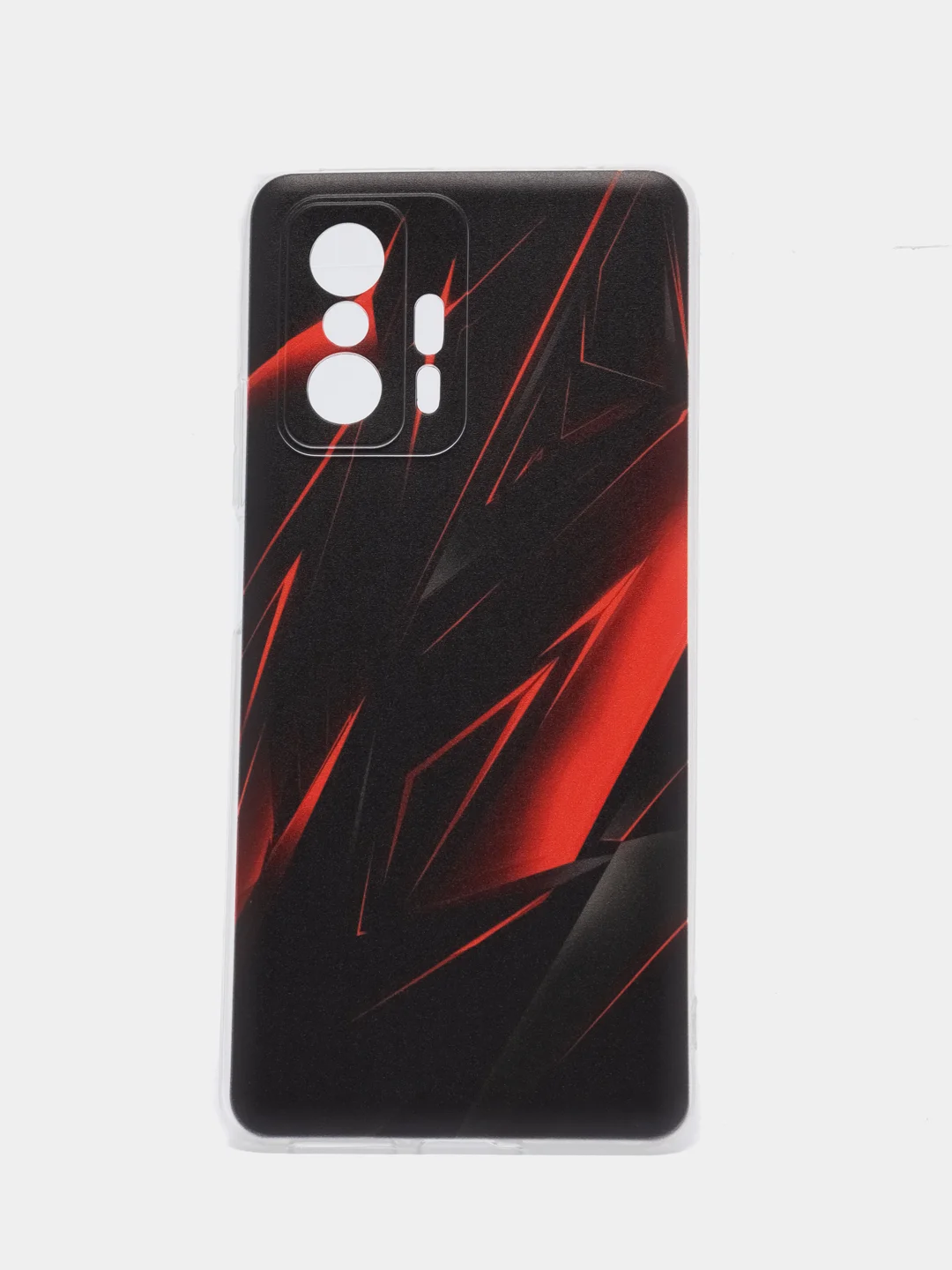 Красный чехол на Xiaomi Mi 11T/11T Pro / Сяоми Ми 11T/11T Про с рисунком, защита камеры