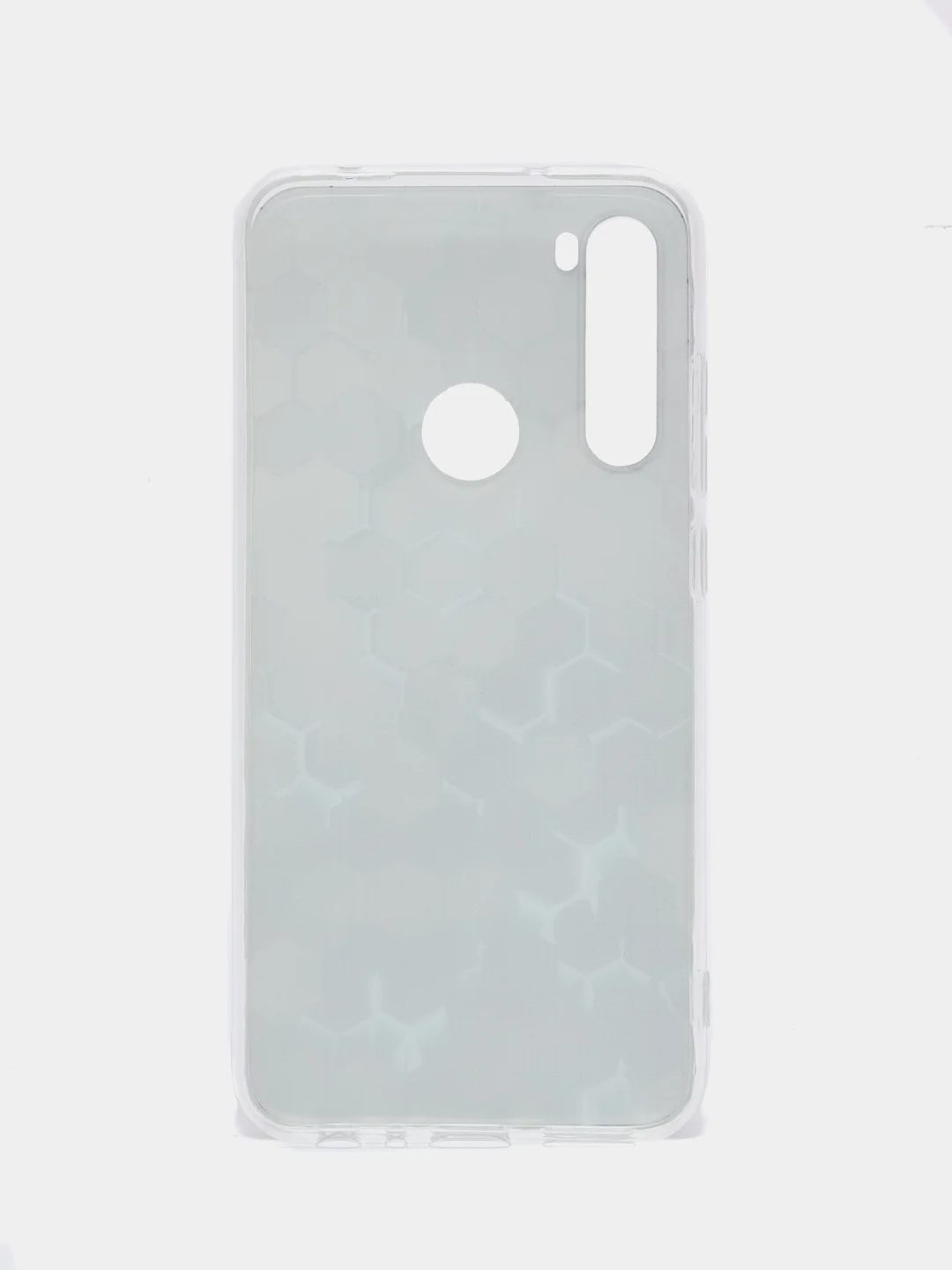 Бирюзовый силиконовый чехол на Xiaomi Redmi Note 8 / Сяоми Редми Нот 8 с рисунком, защита камеры