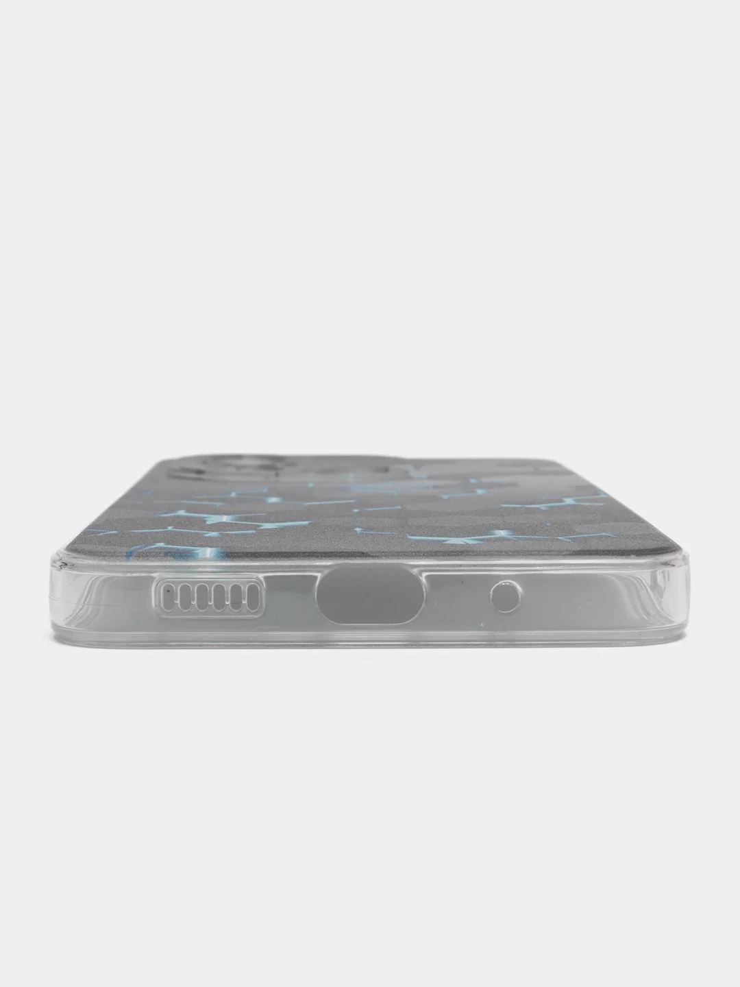 Бирюзовый силиконовый чехол на Xiaomi Redmi 12C/Poco C55 / Редми 12C/Поко C55 прозрачный, с рисунком