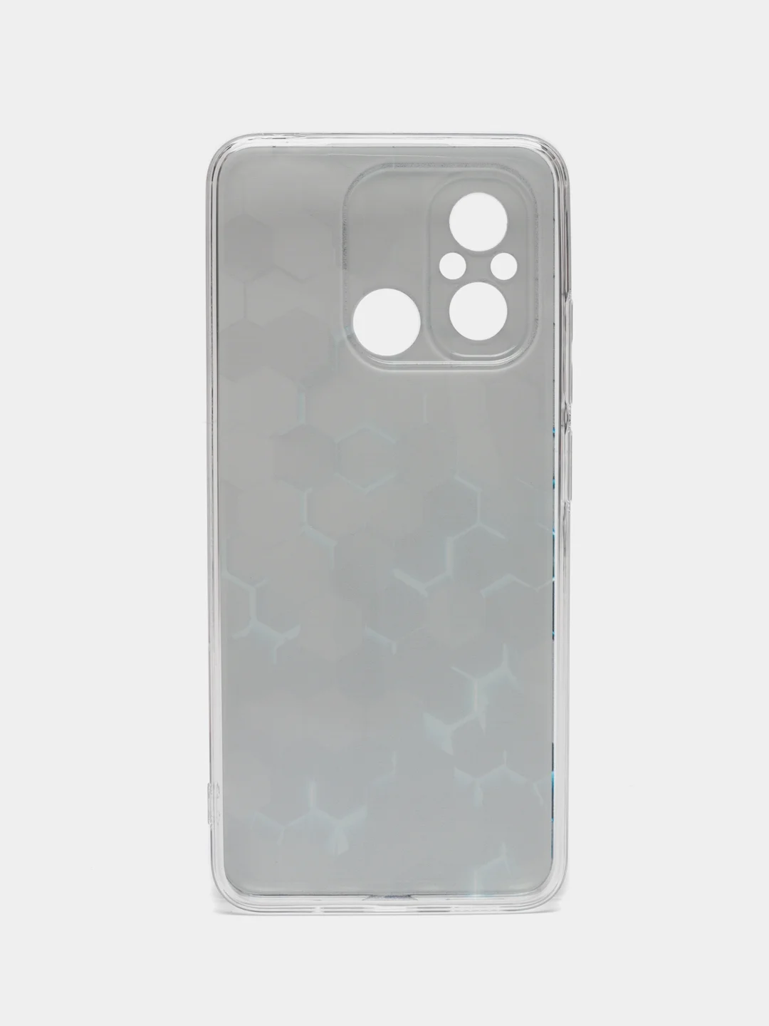 Бирюзовый силиконовый чехол на Xiaomi Redmi 12C/Poco C55 / Редми 12C/Поко C55 прозрачный, с рисунком