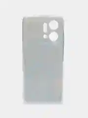 Светло-синий силиконовый чехол на Honor X7A / Хонор X7A прозрачный, с рисунком, защита камеры