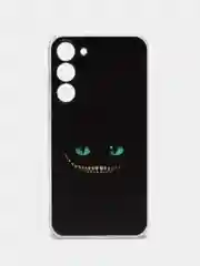 Черный чехол на Samsung Galaxy S23 Plus 5G / Самсунг S23 Плюс 5G с рисунком, защита камеры