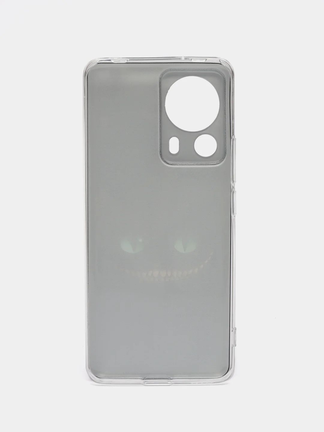 Черный силиконовый чехол на Xiaomi 13 Lite / Сяоми 13 Лайт прозрачный, с рисунком, защита камеры