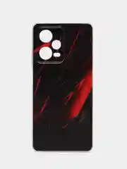 Красный чехол на Xiaomi Redmi Note 12 Pro / Сяоми Редми Нот 12 Про прозрачный, с рисунком