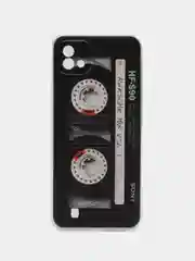 Хром силиконовый чехол на Oppo Realme C11 2021 / Реалми С11 2021 с рисунком, защита камеры