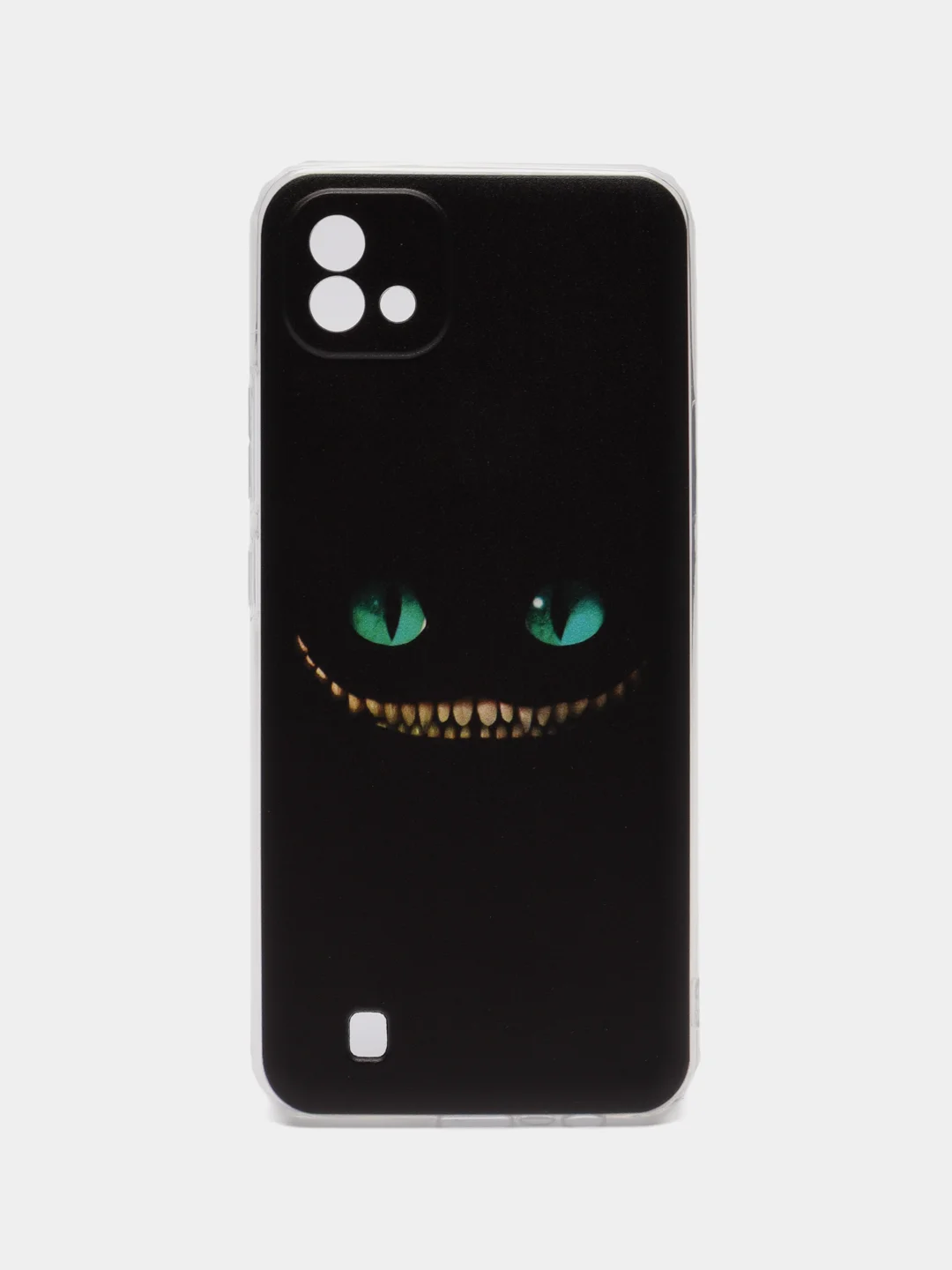 Черный силиконовый чехол на Oppo Realme C11 2021 / Реалми С11 2021 с рисунком, защита камеры