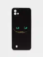 Черный силиконовый чехол на Oppo Realme C11 2021 / Реалми С11 2021 с рисунком, защита камеры