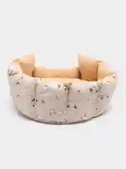 Коричневый лежанка для кошек и собак, со съемным матрасом, с бортиками