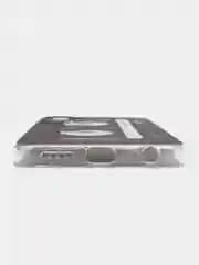 Хром силиконовый чехол на Tecno Pova 4 / Текно Пова 4 прозрачный, с рисунком, защита камеры
