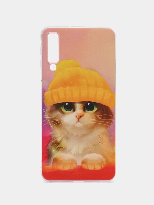 Силиконовый чехол на Samsung Galaxy A7 2018 / Самсунг A7 2018 с рисунком, защита камеры