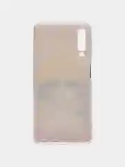 Голубой силиконовый чехол на Samsung Galaxy A7 2018 / Самсунг A7 2018 с рисунком, защита камеры