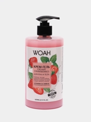 Крем-гель для рук и тела WOAH "Клубника со сливками", 650 мл
