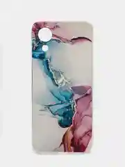 Ледяной силиконовый чехол на Oppo A17K/Оппо A17К, прозрачный, с рисунком, защита камеры