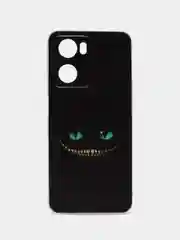 Черный чехол на Oppo A57 4G/A77 4G/A77s 4G/A57s / Оппо А57 4G, с рисунком, защита камеры