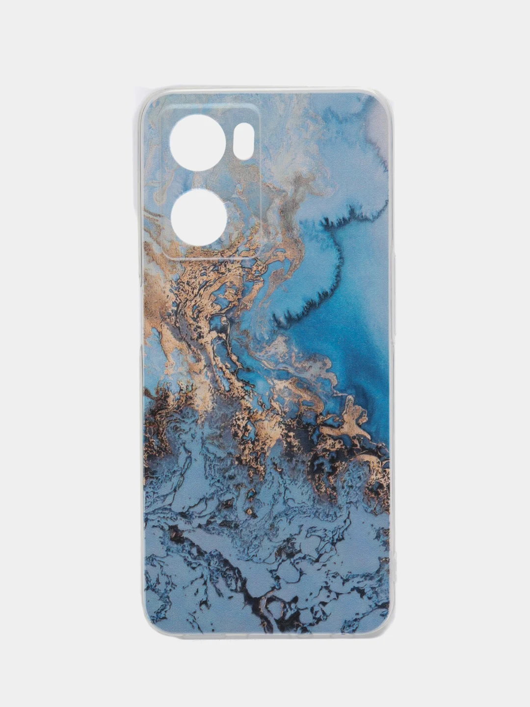 Голубой чехол на Oppo A57 4G/A77 4G/A77s 4G/A57s / Оппо А57 4G, с рисунком, защита камеры